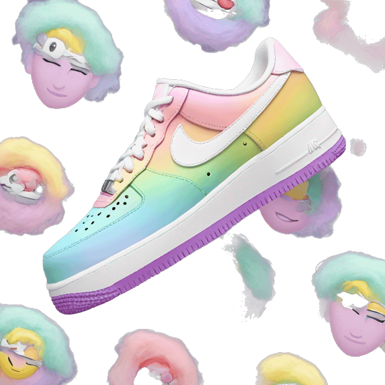 Pastel rainbow Air Force 1s emoji