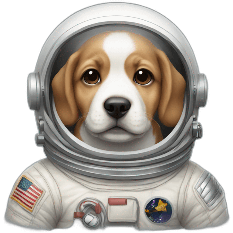 astronaut puppy fat dog emoji