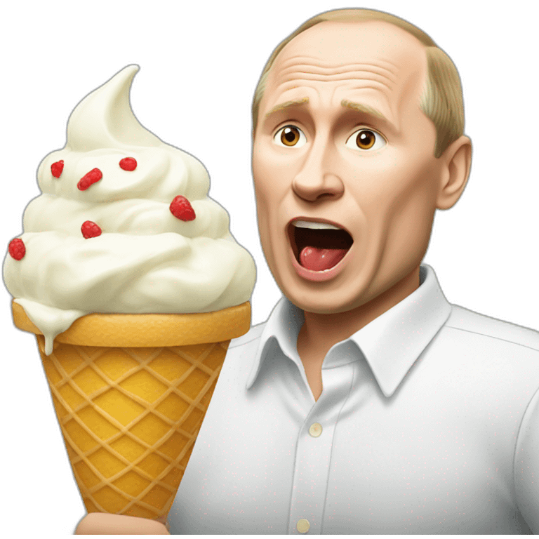 putin eating ice cream emoji