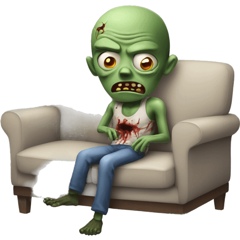 zombie on the couch emoji