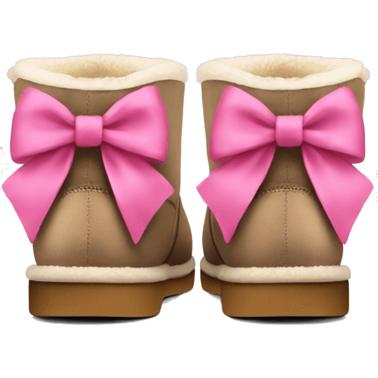 ugg slippers with pink bows emoji