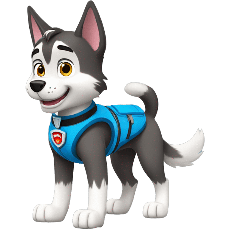 Paw patrol husky full body emoji