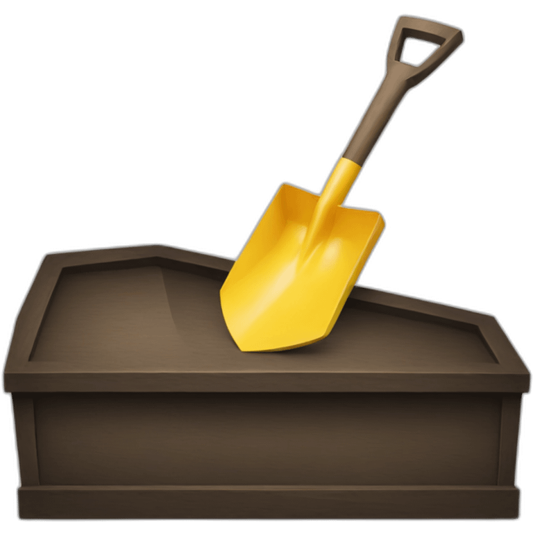 shovel next to a coffin emoji