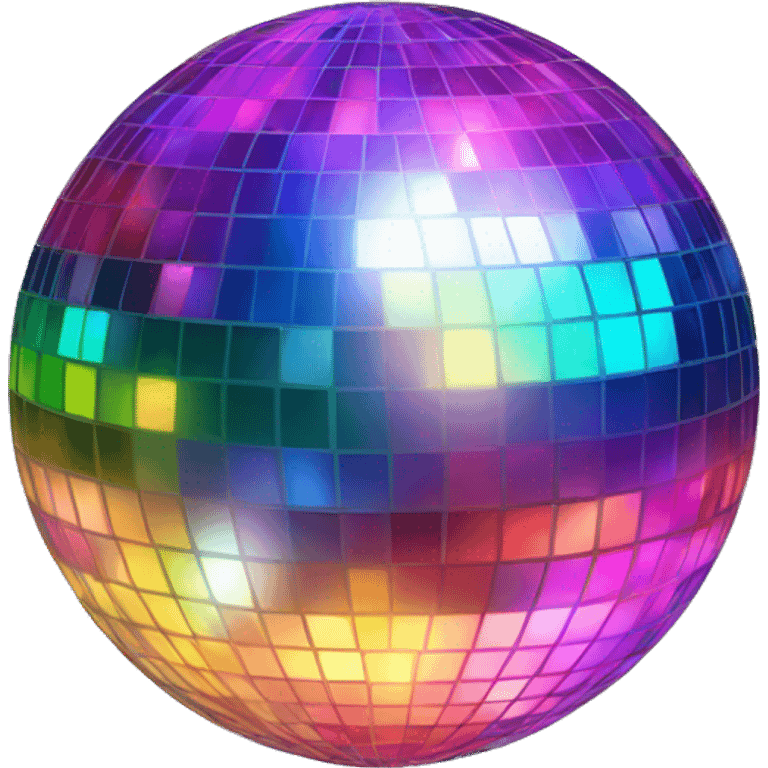 little minimalistic multicolor disco ball emoji