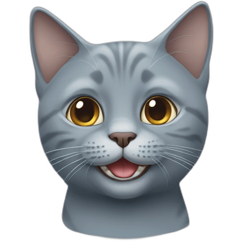 smiling British blue Cat emoji