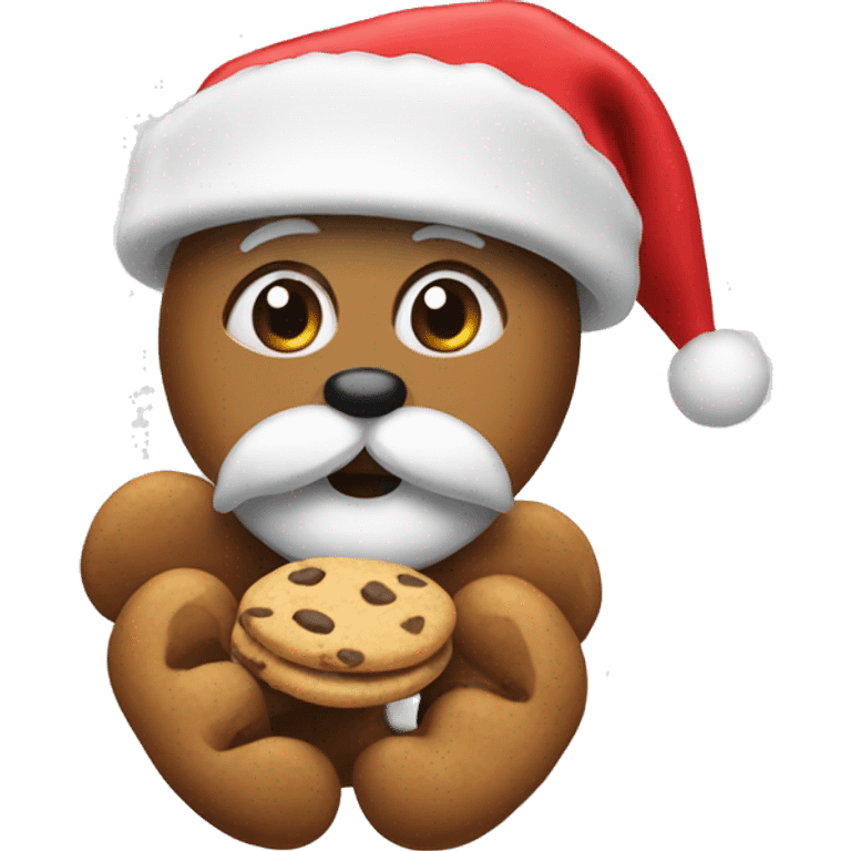 Santa claws with cookies emoji