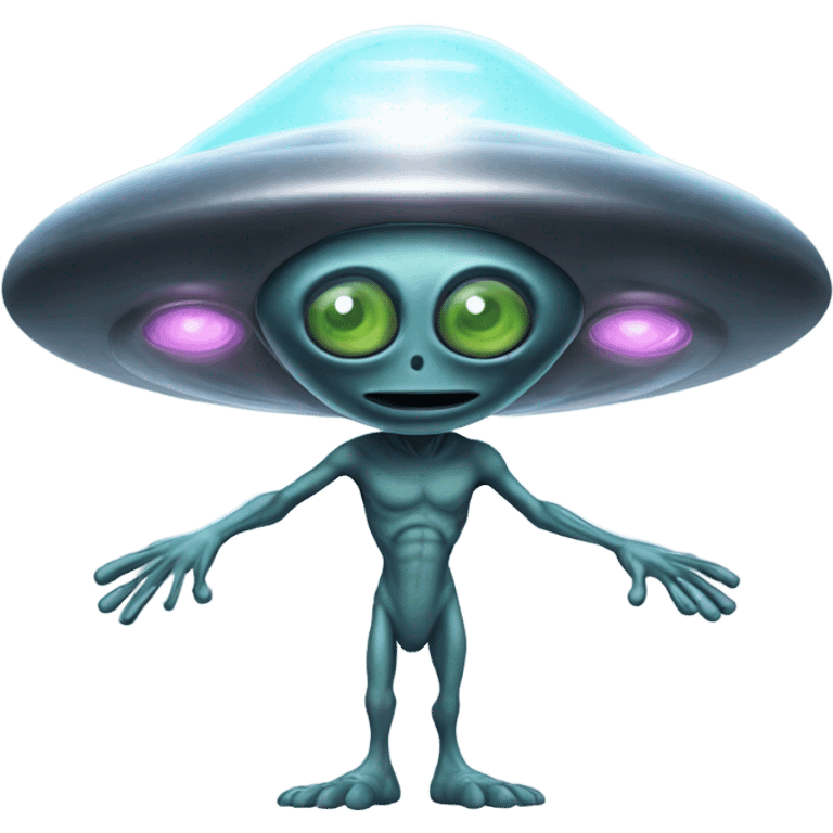 alien takes ufo emoji