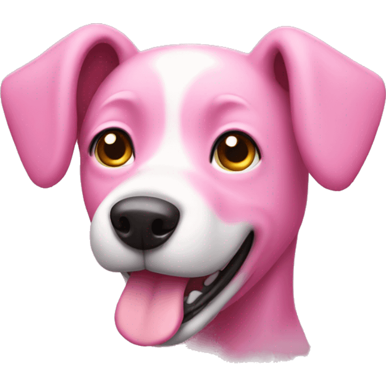 Pink dog emoji