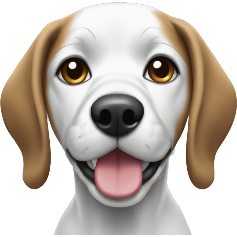 Black and white beagle  emoji