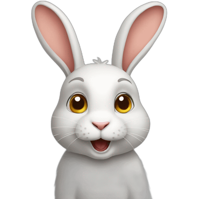 Rabbit saying why  emoji