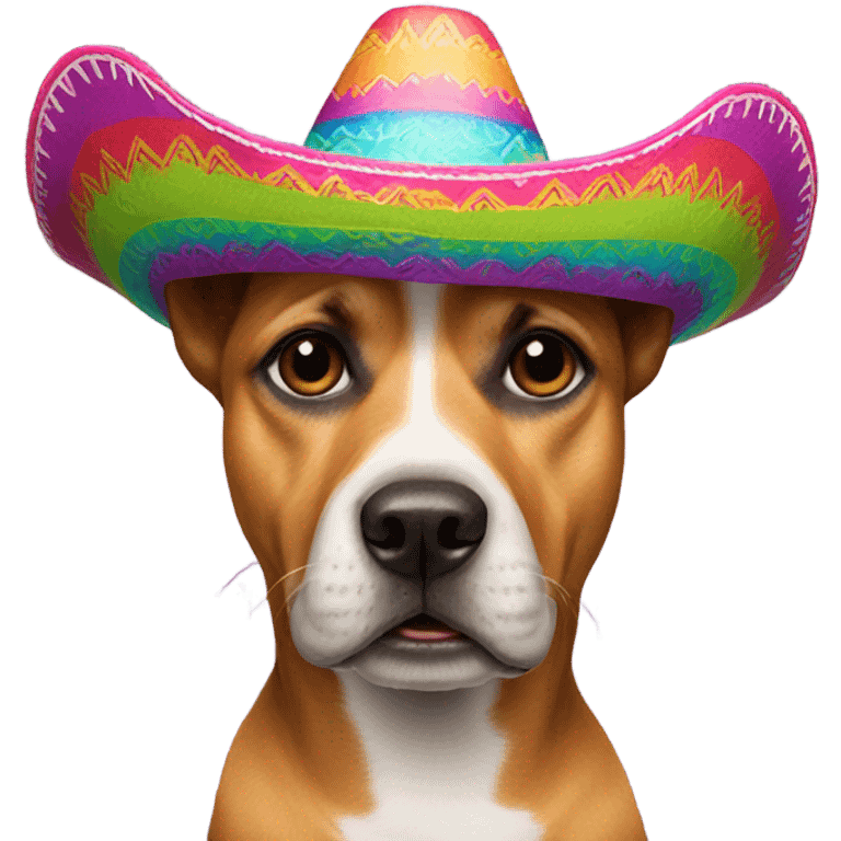 dog wearing mexican hat emoji