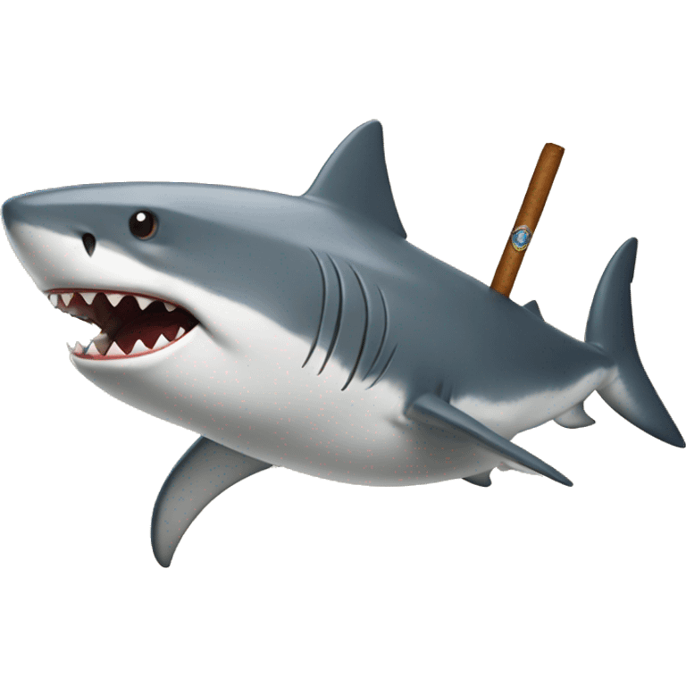 Shark with a cigar in the mouth emoji