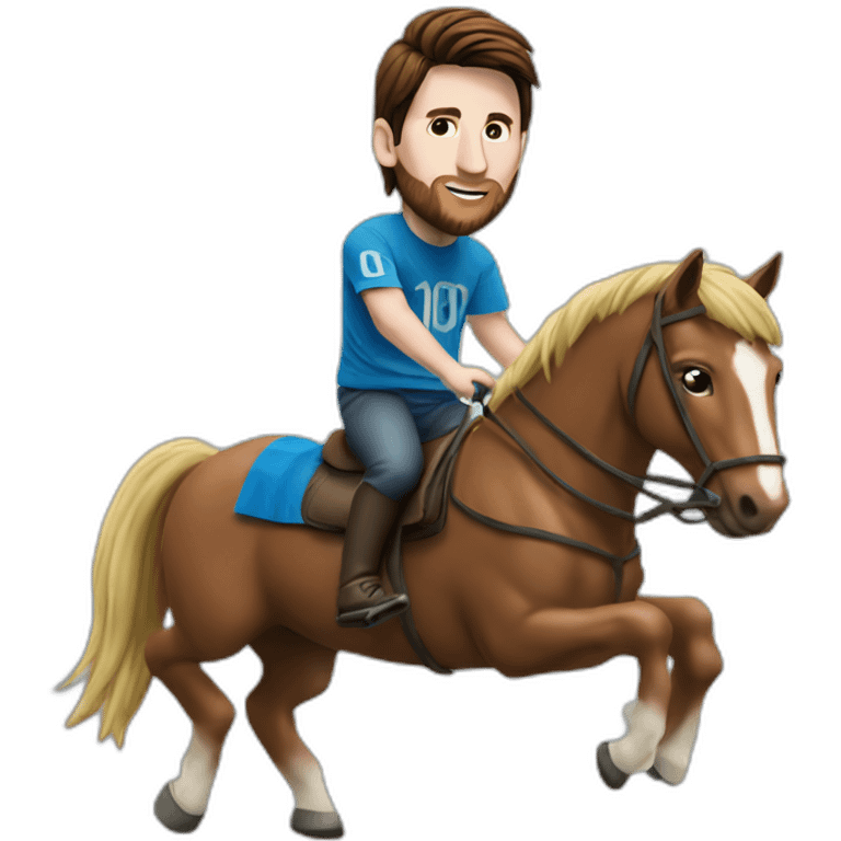 Messi sur un cheval emoji