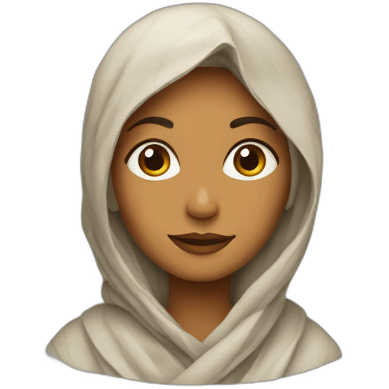 a woman in a shawl emoji