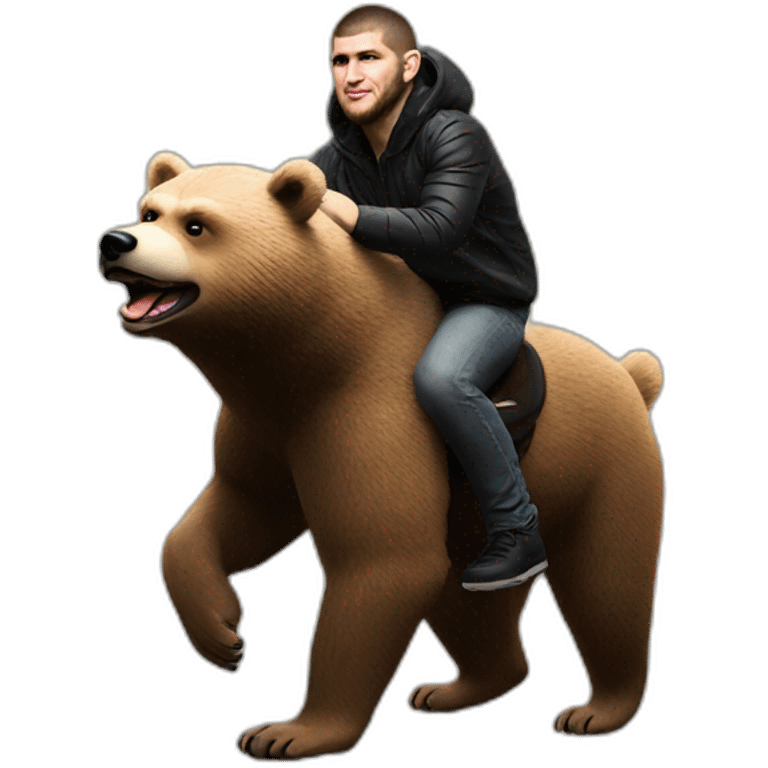 khabib nurmagomedov riding a bear emoji