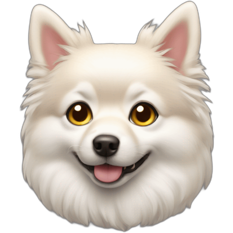 a light-coated dwarf spitz emoji