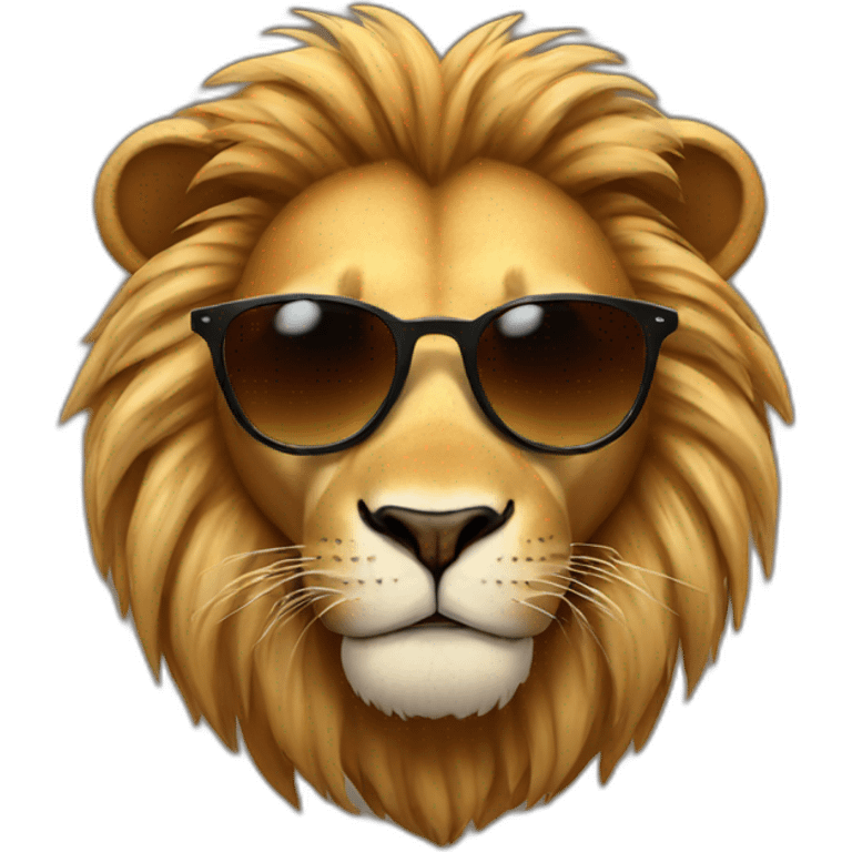 Lion with sunglasses  emoji