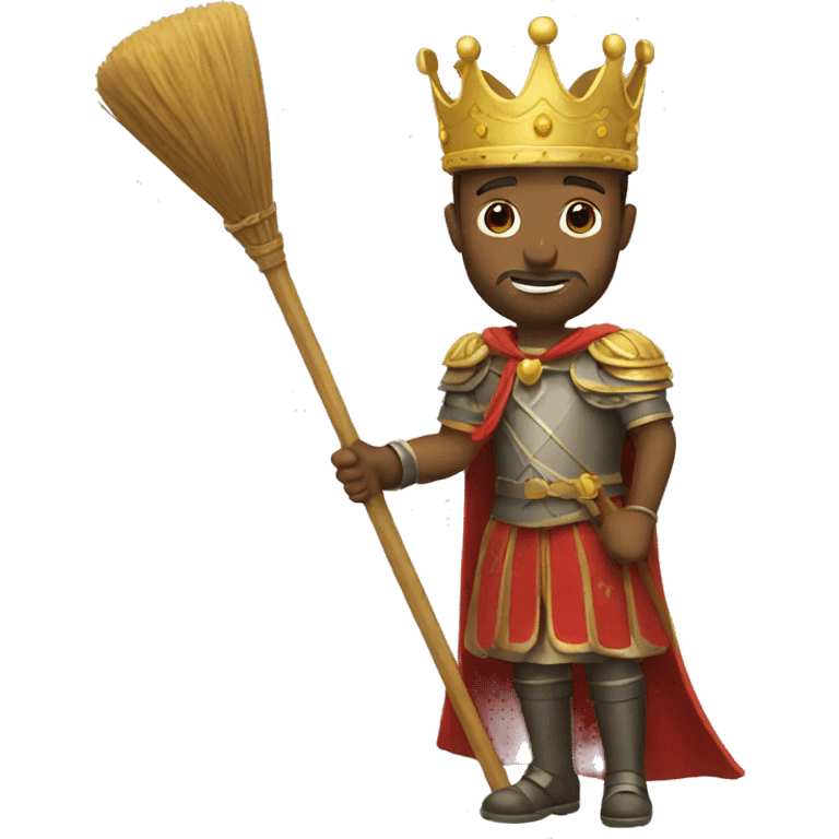 King with a broom emoji