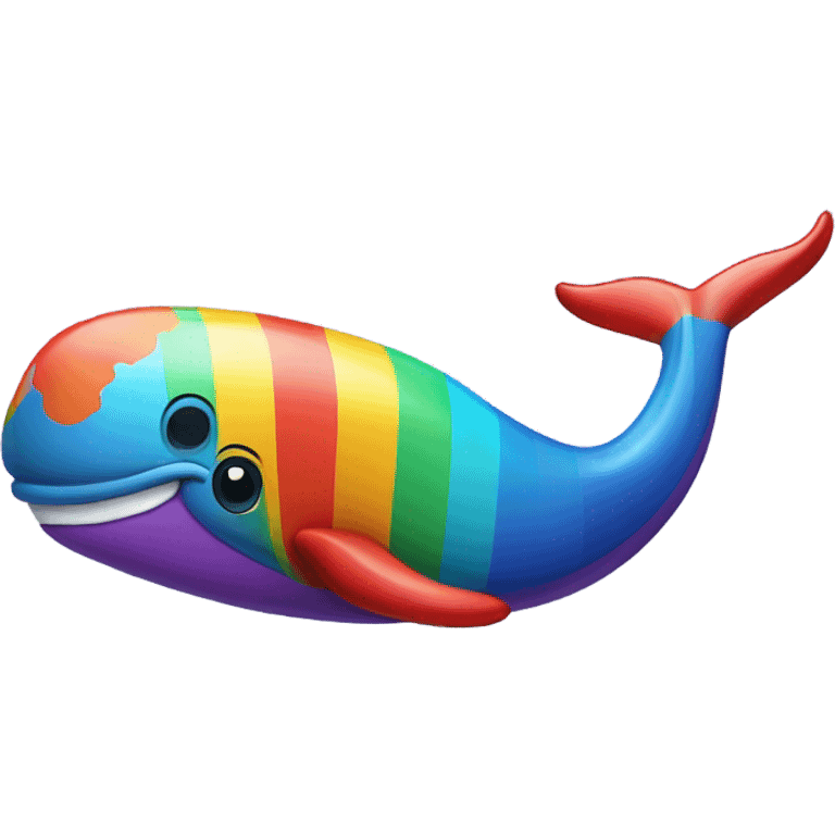 Rainbow whale emoji