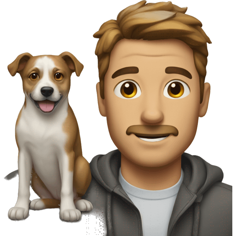 Dog and man emoji