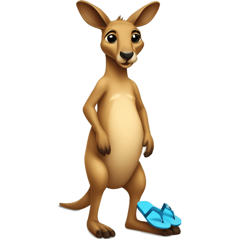 kangaroo wearing flip flops emoji