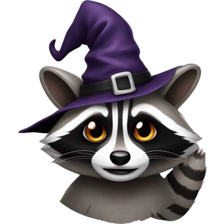 Racoon with witch hat emoji