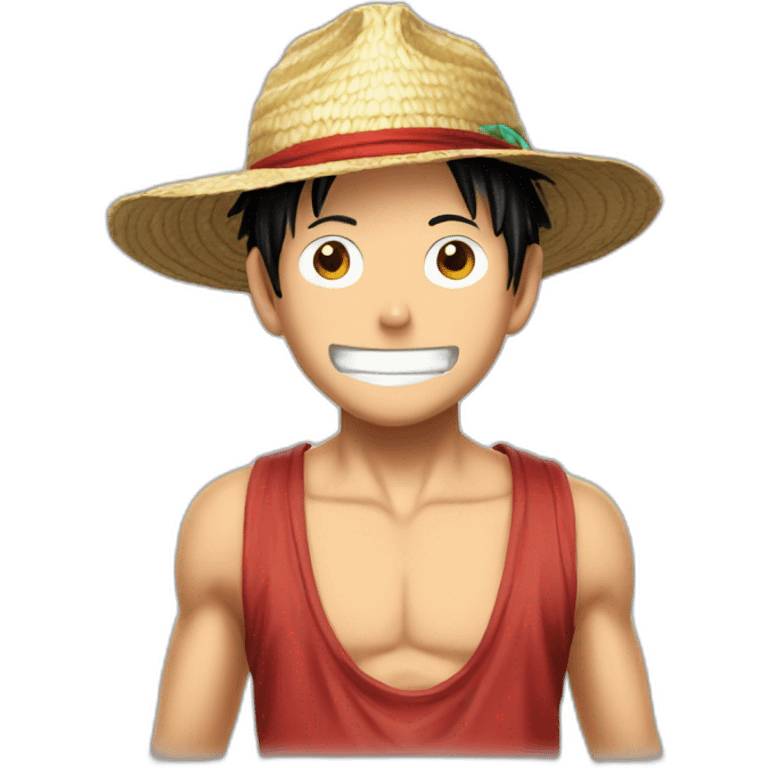 Luffy-avec-chapeau emoji