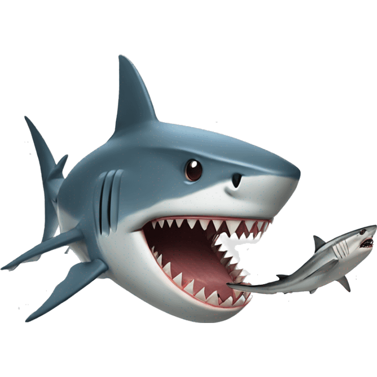 Shark eating fish  emoji