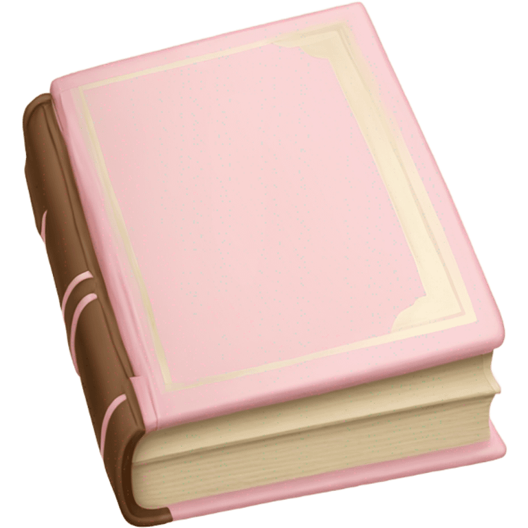 Four light Pink & beige book stable emoji