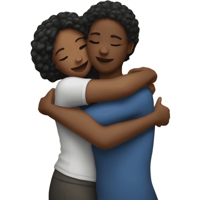 Black woman hugging  emoji