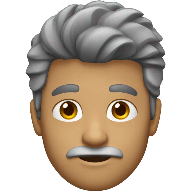 hombre pelo gris sin barba emoji