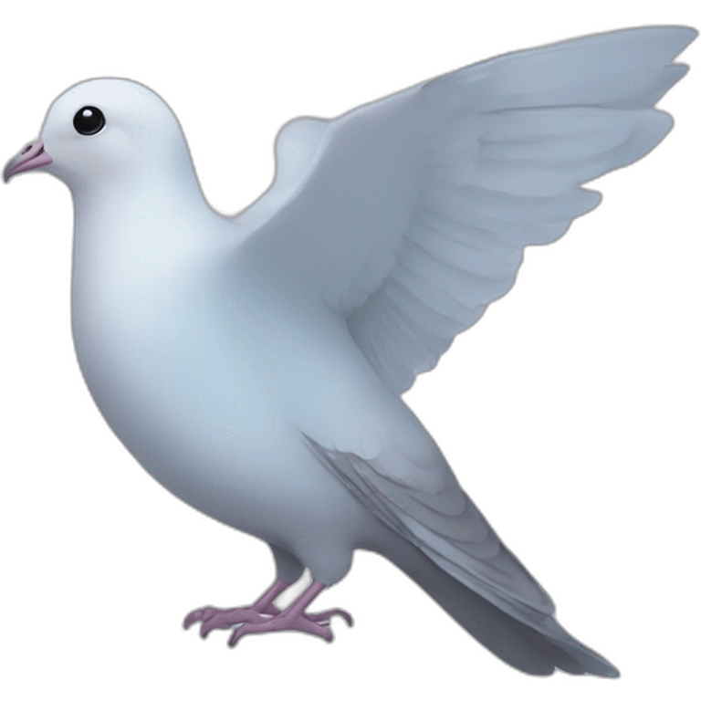 Inverted dove emoji