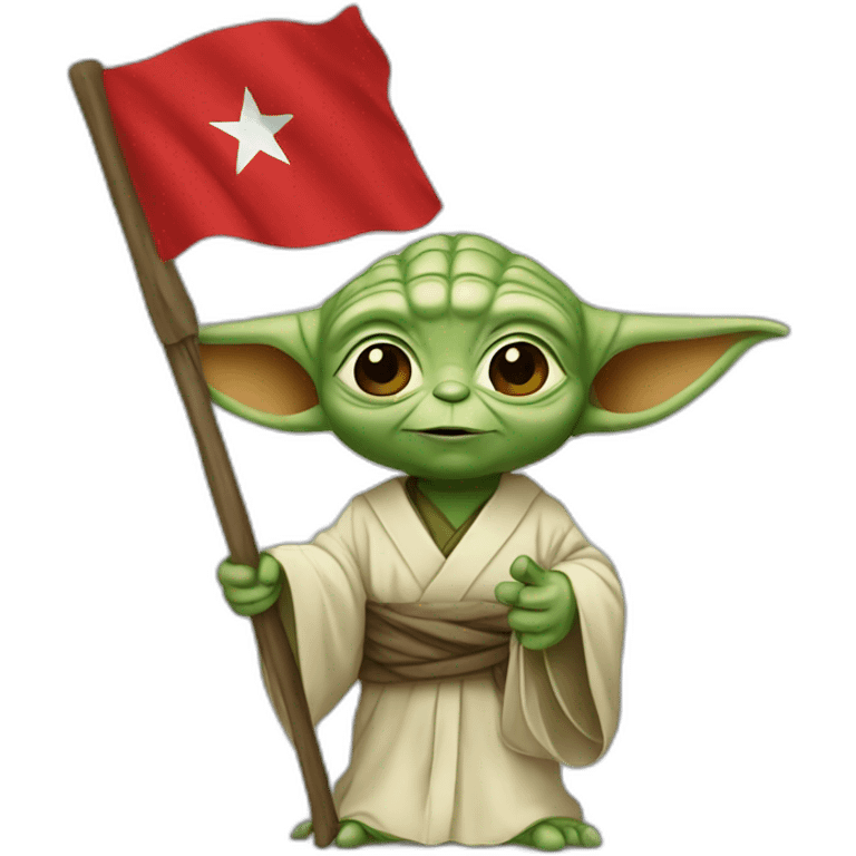 YODA HOLDING MOROCCO FLAG emoji