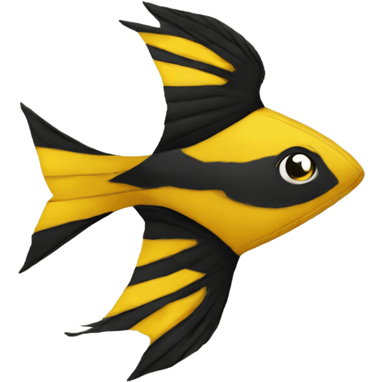 Black and yellow kite emoji