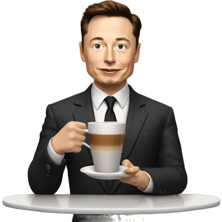 Elon musk making coffe  emoji