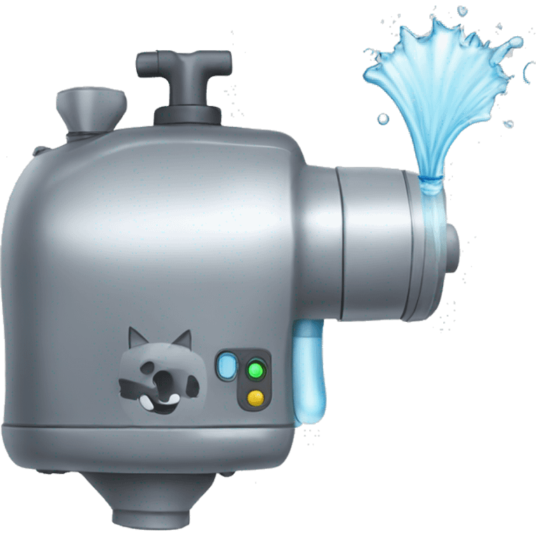 device that sprays water at cat emoji