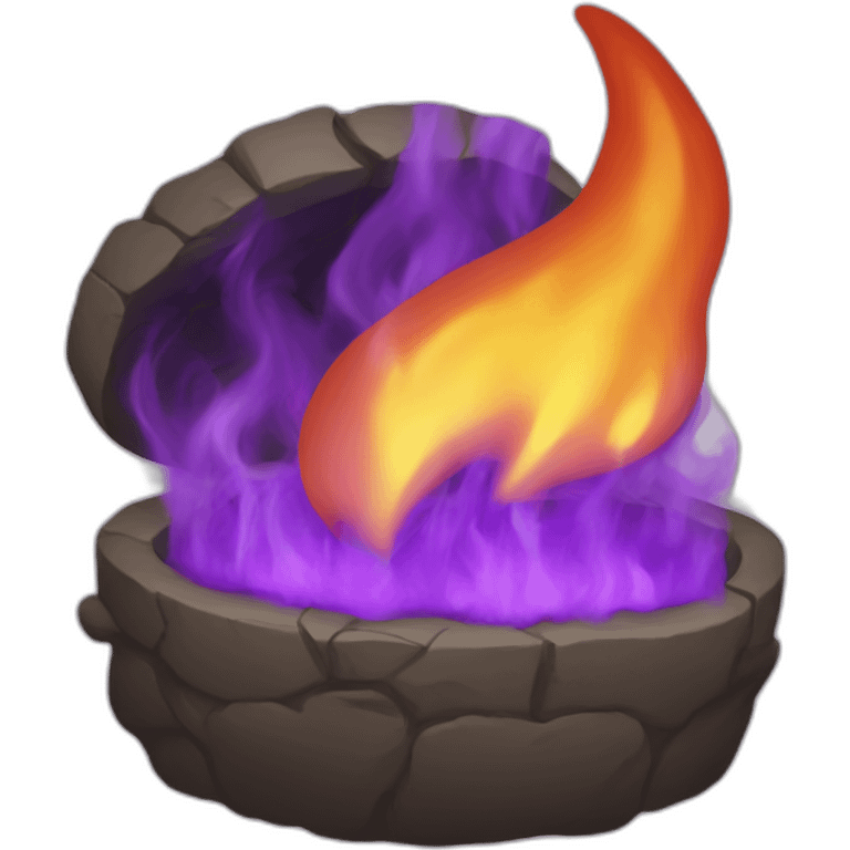 hearth violet with fire emoji