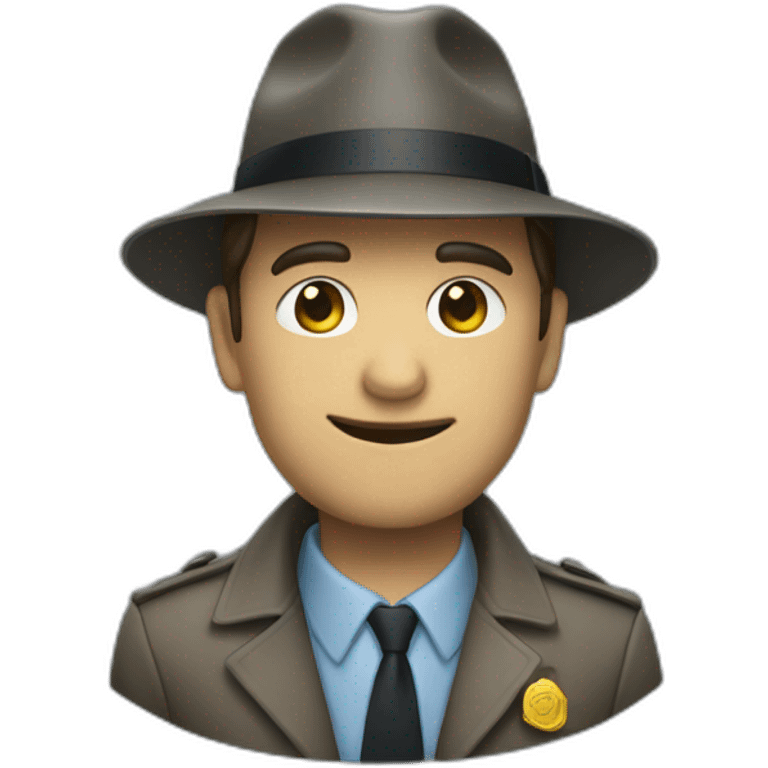 Un detective buscando pistas emoji