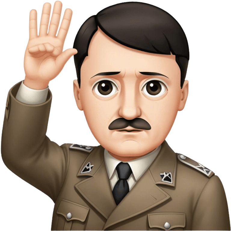 Adolf hitler with one hand up ward emoji