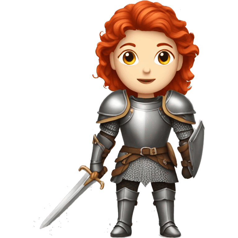 female red-haired knight emoji