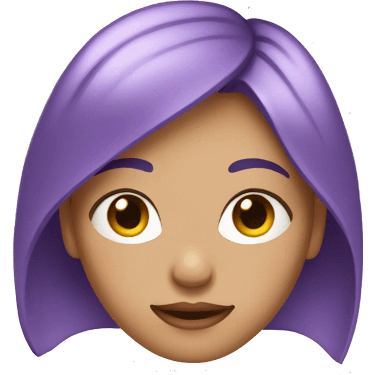 girl with purple hair layered brow eyes  emoji