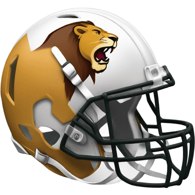 Lions football team logo helmet side view emoji