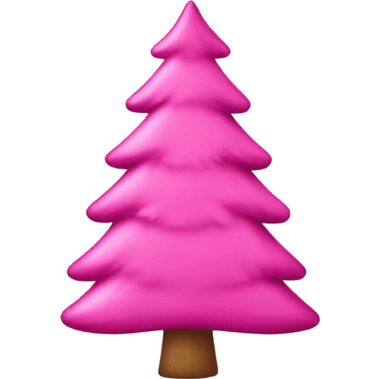 Pink Christmas tree emoji