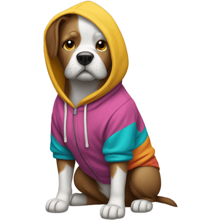 Dog wearing hoodie  emoji