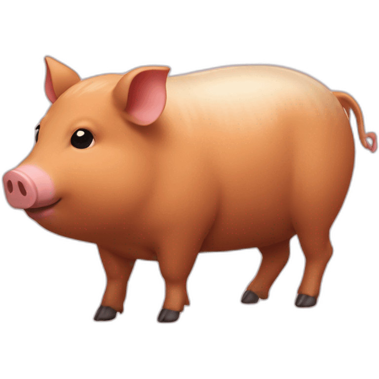 Cochon sur capibara emoji