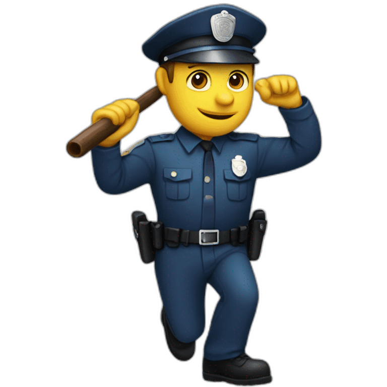 policeman with side-handle baton emoji