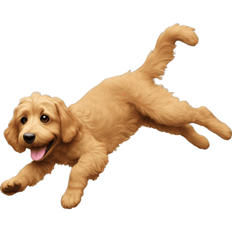 aussie doodle doing a backflip  emoji