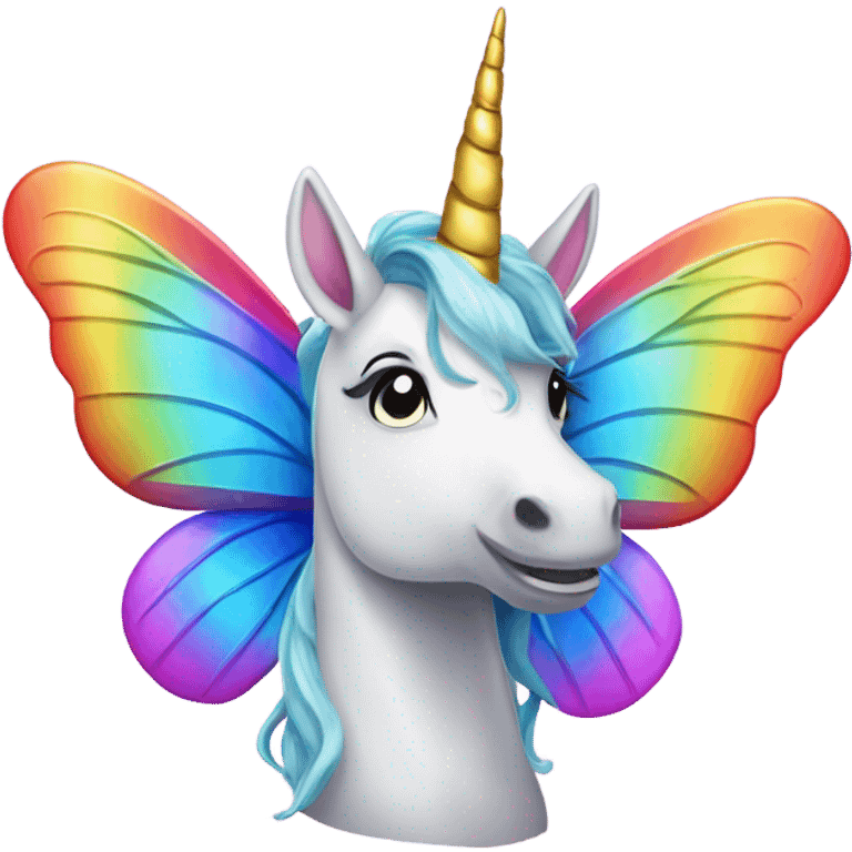 rainbow unicorn horned sparkling butterfly  emoji