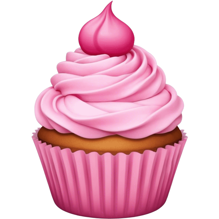 Cupcake with pink icing emoji