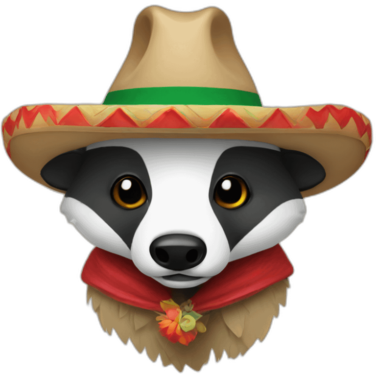 badger wearing a mexican hat emoji